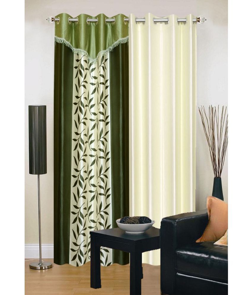     			Stella Creations Set of 2 Door Eyelet Curtains Abstract Multi Color