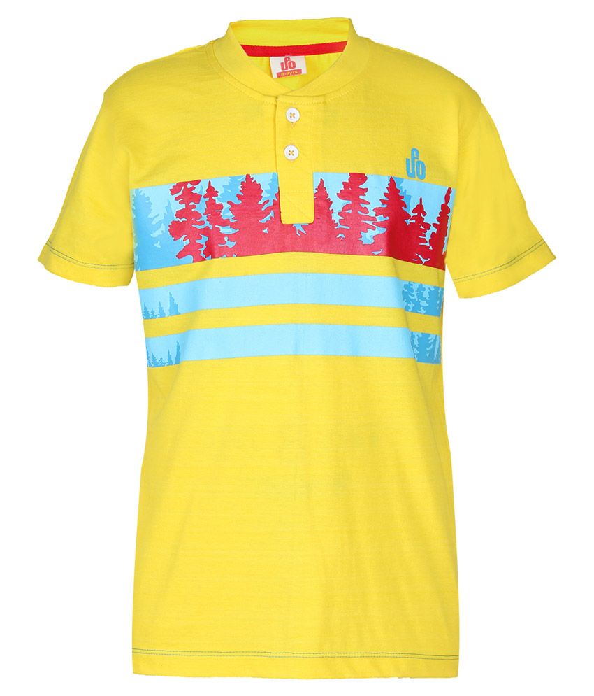 yellow shirt half sleeves