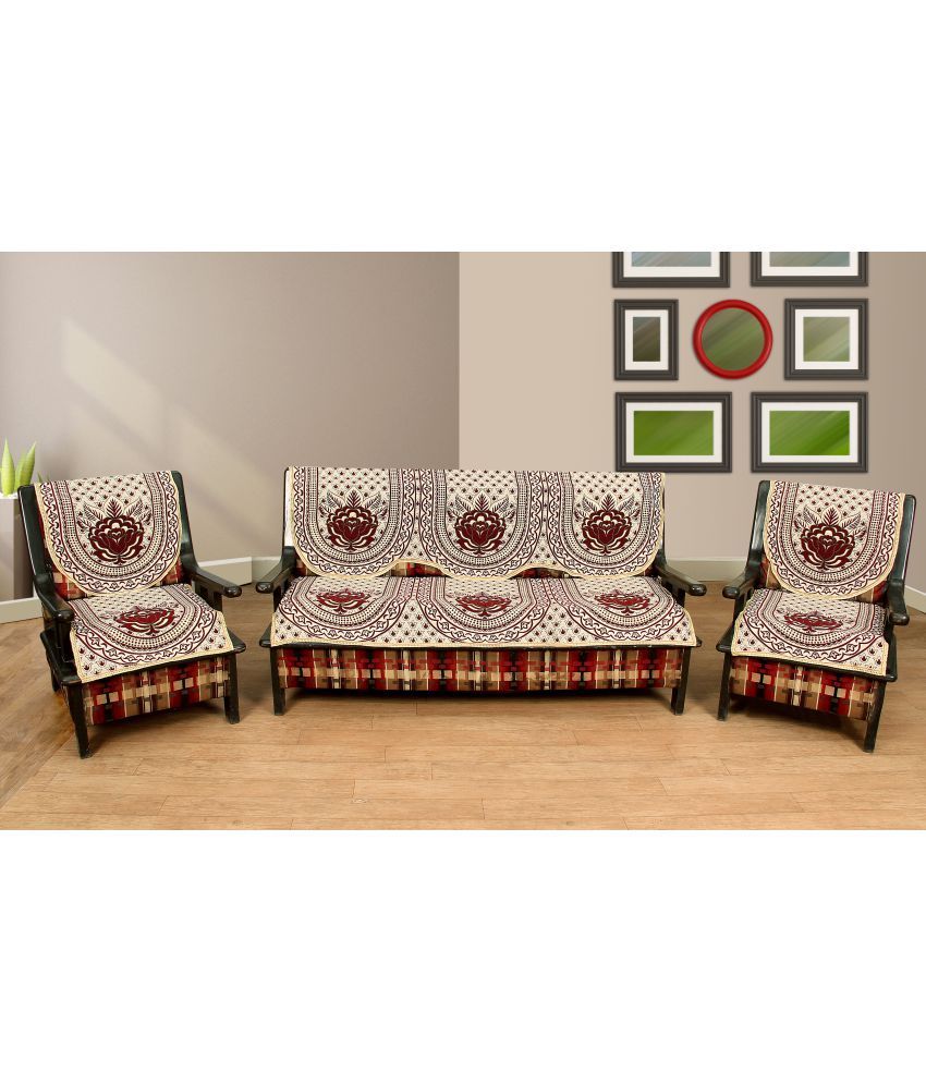 Countingbeds 5 Seater Poly Cotton Set Of 10 Sofa Cover