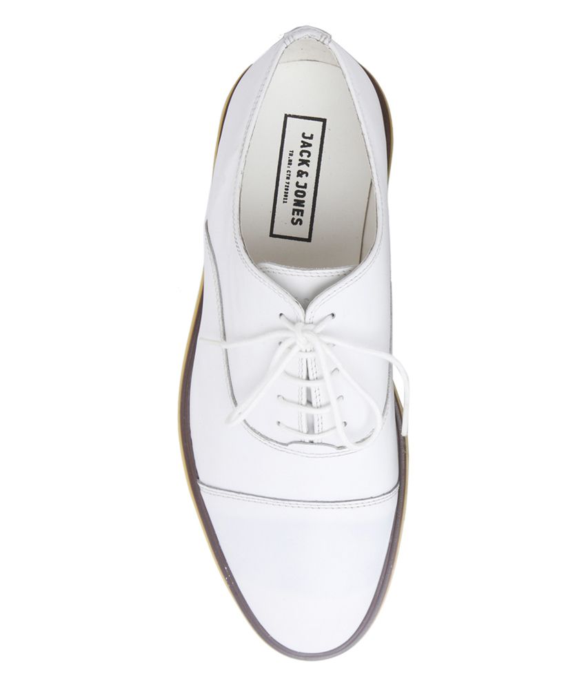 Jack & Jones 1817610 White Brogues Casual Shoes - Buy Jack & Jones ...