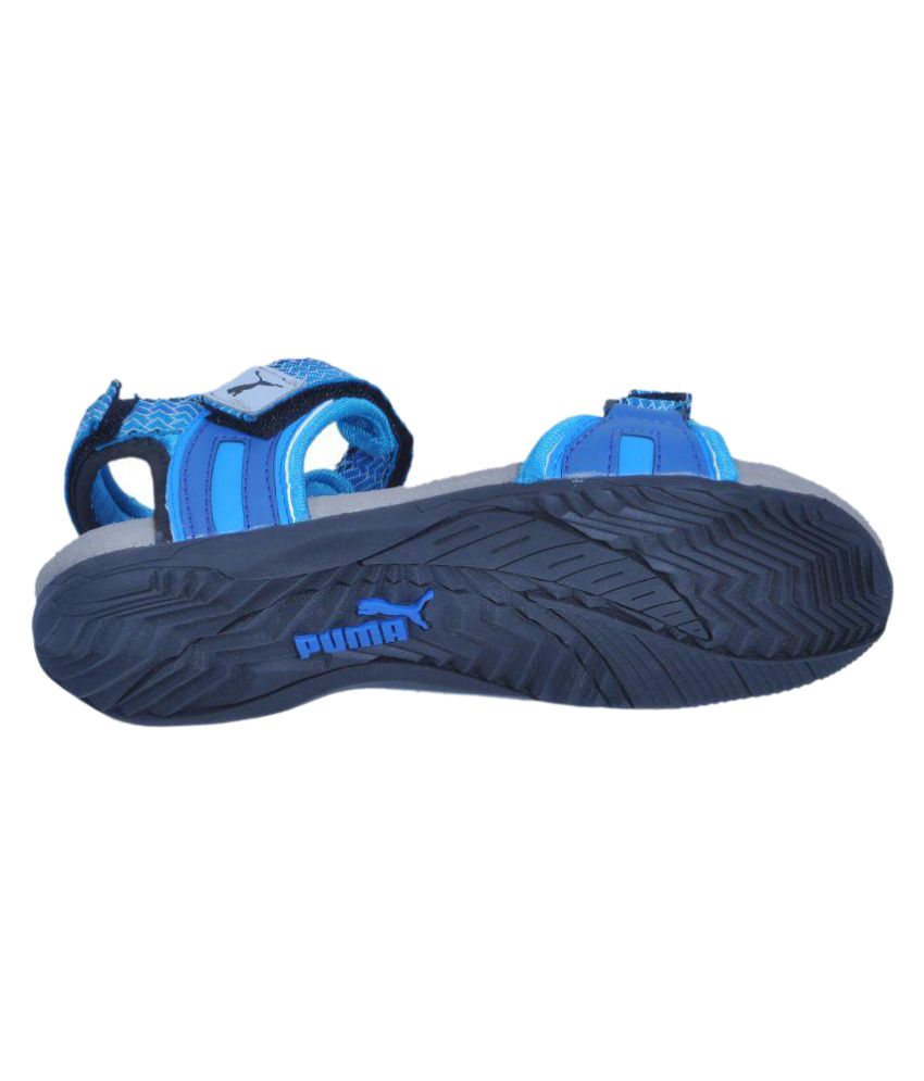 puma blue sandals