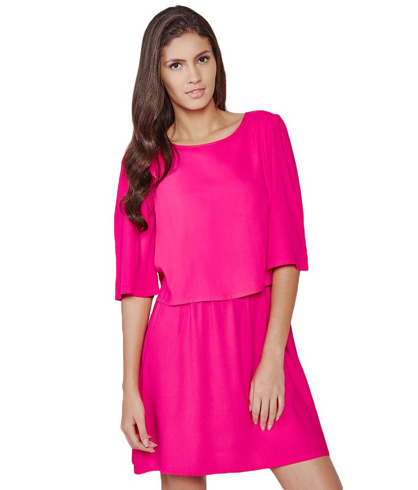 AND Pink Solid Mini Dress Buy AND Pink Solid Mini Dress Online at