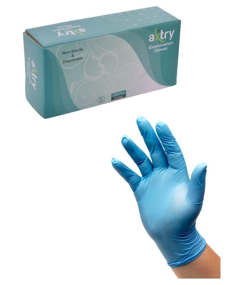 Axtry Disposable Nitrile Examination Gloves Powder Free 100 Pieces