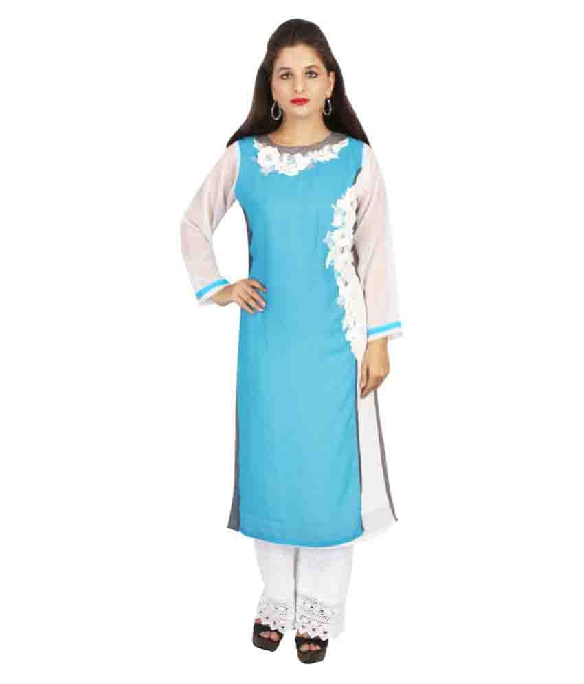 Hashtag Multicolor Straight Kurti Buy Hashtag Multicolor