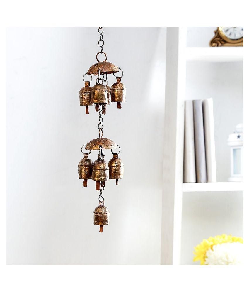     			Unravel India Copper Bells Wind Chime