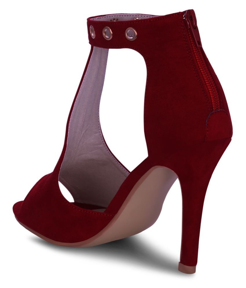 maroon heels with bow