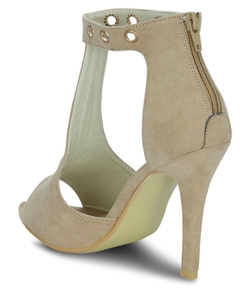 stiletto beige heels
