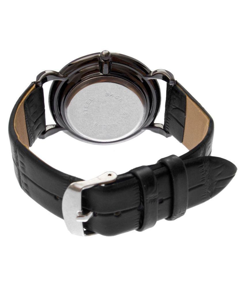 black analog wrist watch