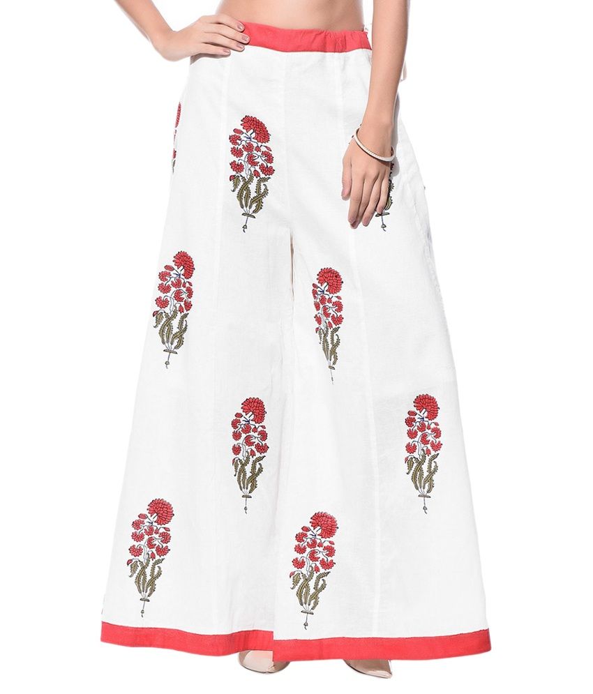 white cotton circle skirt