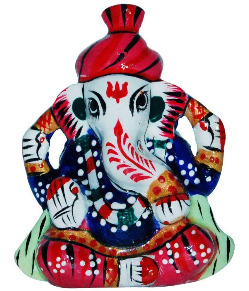 Peacock Art Ganesha Aluminium Idol Buy Peacock Art Ganesha Aluminium Idol At Best Price In 0262