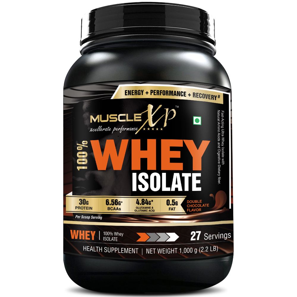 MuscleXP 100% Whey Isolate Protein - 1Kg (2.2 lbs), Double Rich