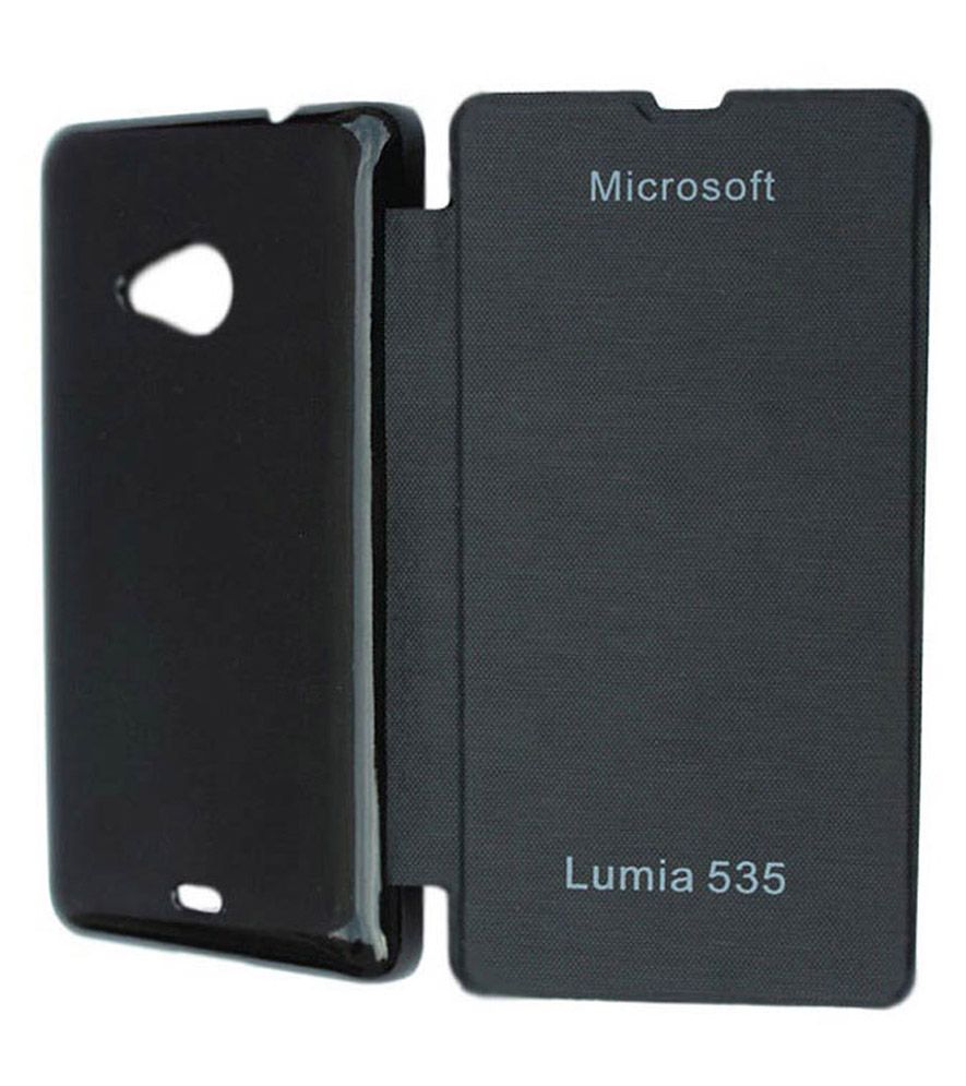 microsoft lumia 535 flip cover by nexme black flip microsoft lumia 535 flip cover by nexme black flip
