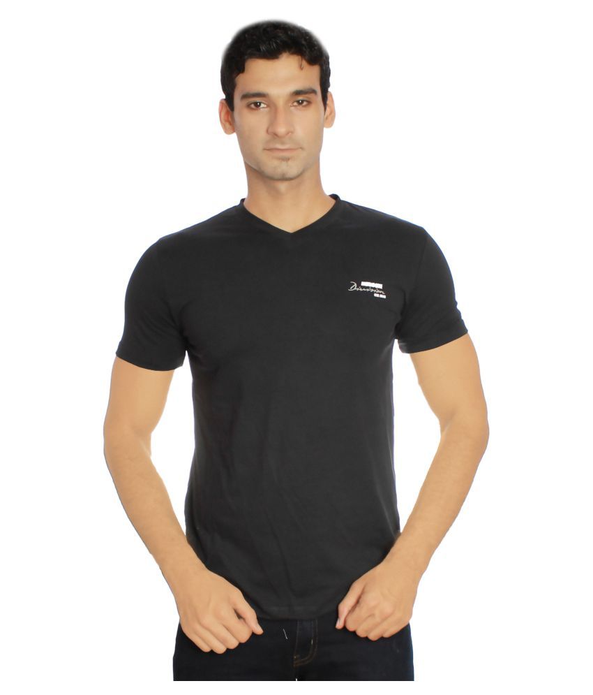 Amstead Black V-Neck T-Shirt - Buy Amstead Black V-Neck T-Shirt Online ...