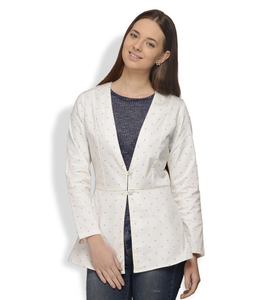 Buy Fugue White Cotton Short Coats Online at Best Prices in India Snapdeal