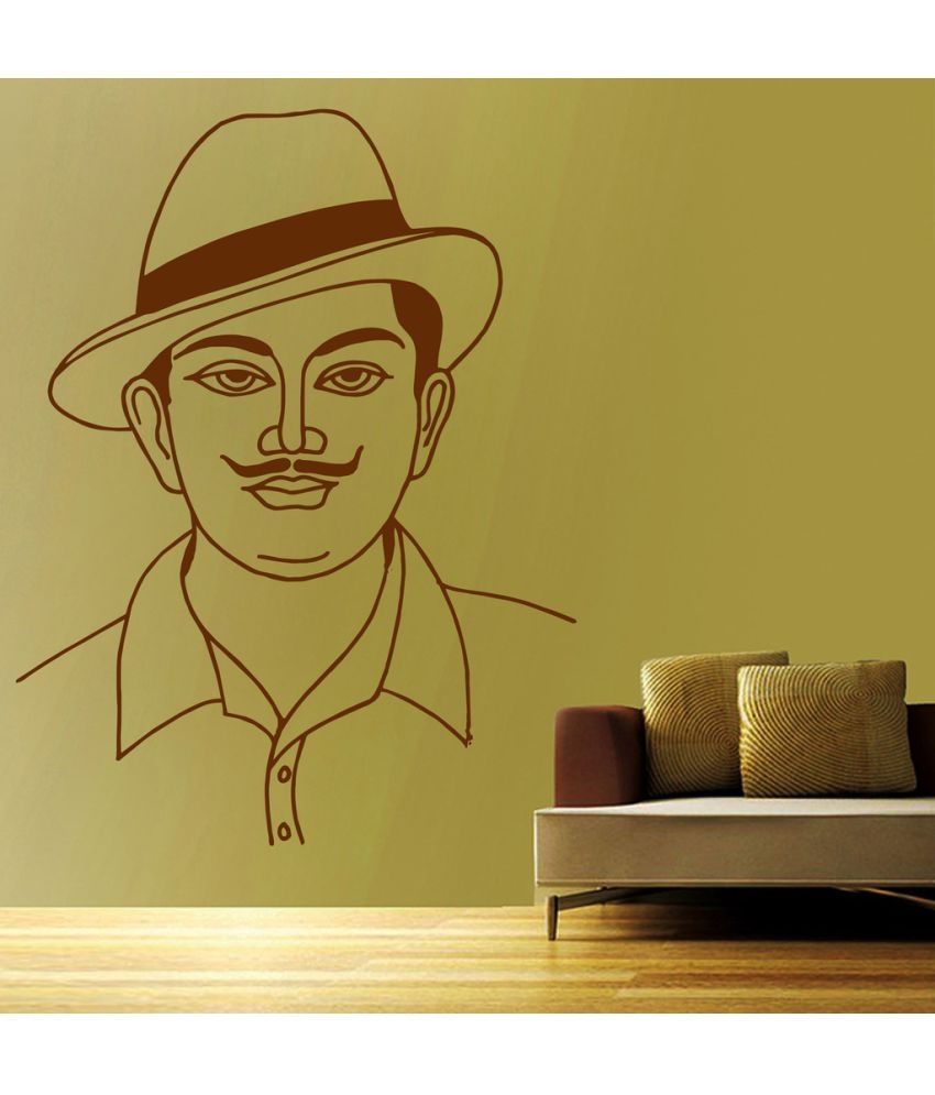     			Decor Villa Bhagat Singh PVC Wall Stickers