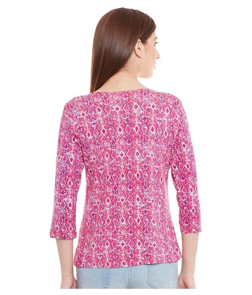 Buy Purys Pink Viscose Tees Online at Best Prices in India - Snapdeal