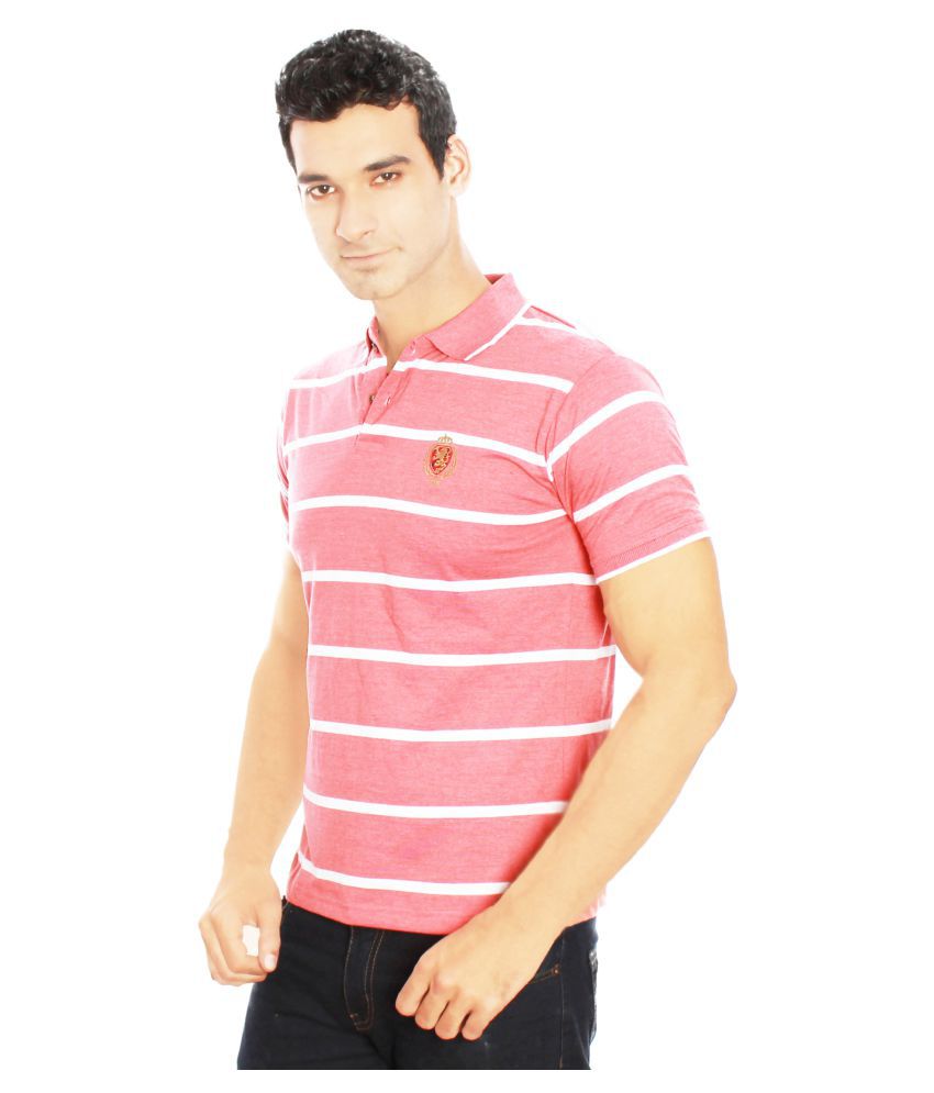 Amstead Pink Slim Fit Polo T Shirt - Buy Amstead Pink Slim Fit Polo T ...