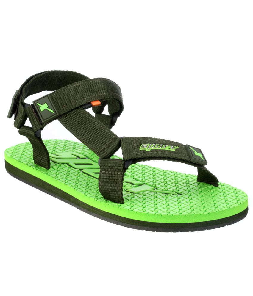 Sparx SS0444G Green Floater Sandals - Buy Sparx SS0444G Green Floater Sandals Online at Best 