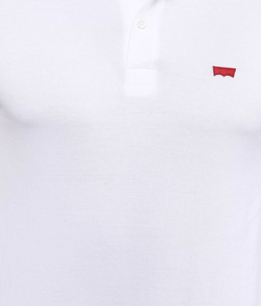 levis white polo tshirt