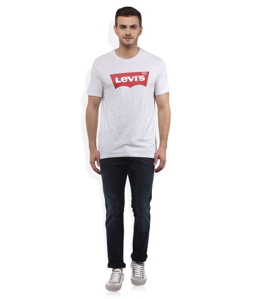 Badekar Hviske Sindsro Levis White Round Neck T Shirt - Buy Levis White Round Neck T Shirt Online  at Low Price - Snapdeal.com
