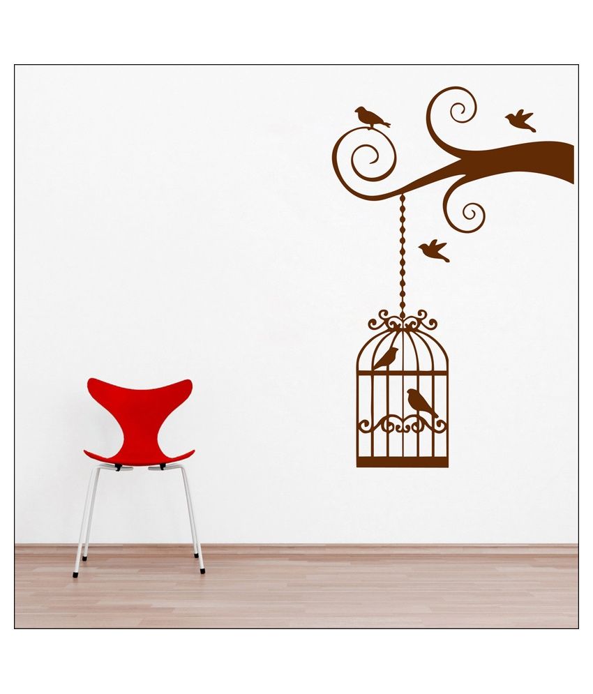     			Decor Villa Birds Sitting On Tree PVC Wall Stickers