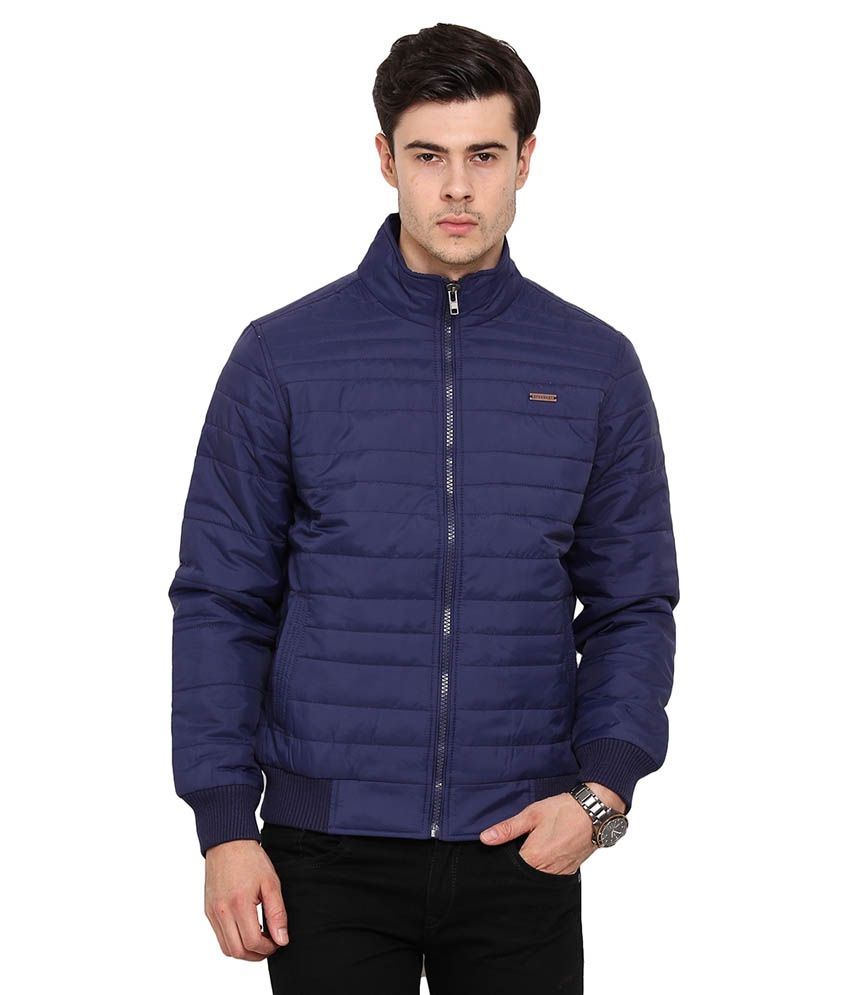 duke navy cotton regular fit jacket