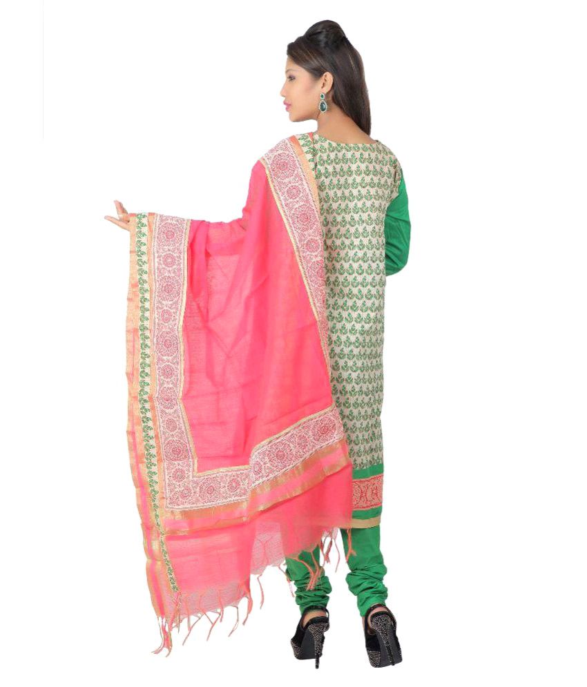 Span Multicoloured Cotton Dress Material - Buy Span Multicoloured Cotton Dress Material Online 