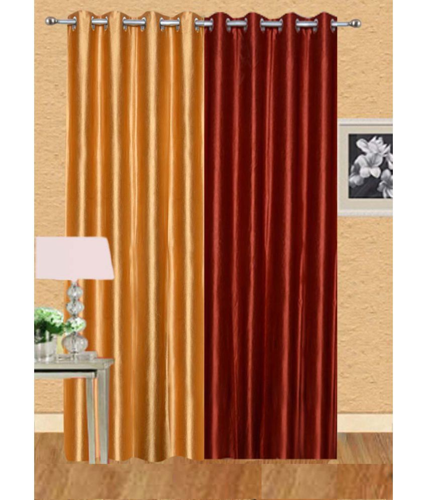     			Stella Creations Set of 2 Door Eyelet Curtains Multi Color