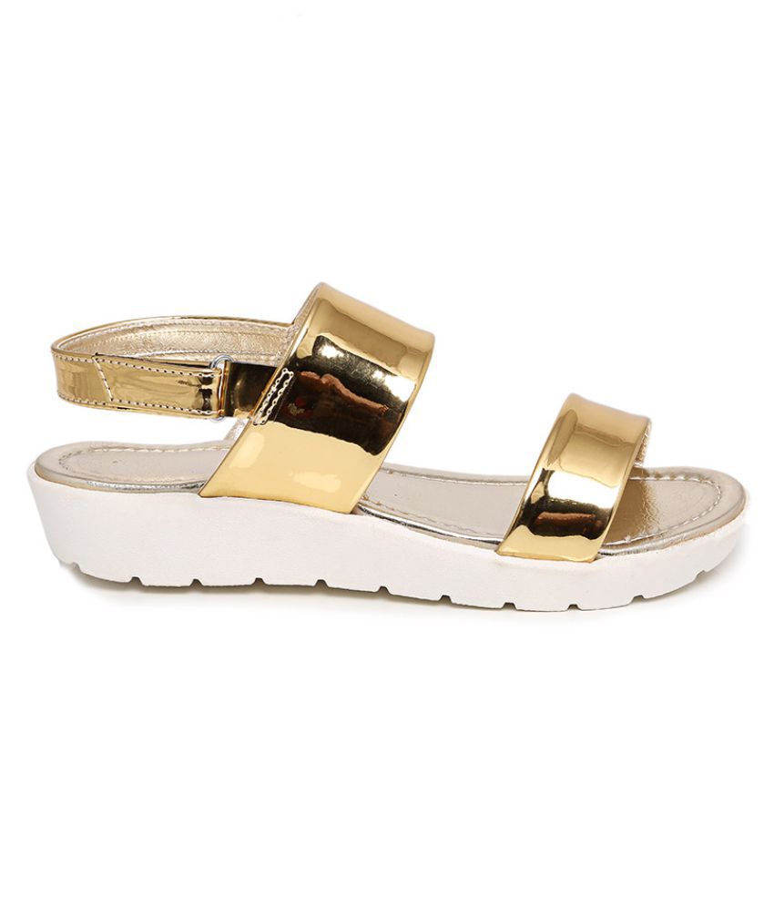 Bare Soles Gold Platforms Heels Price in India- Buy Bare Soles Gold ...