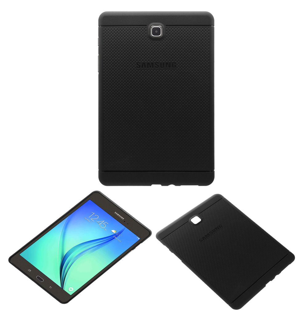     			Samsung Galaxy Tab A T355Y Plain Back Cover By ACM Black