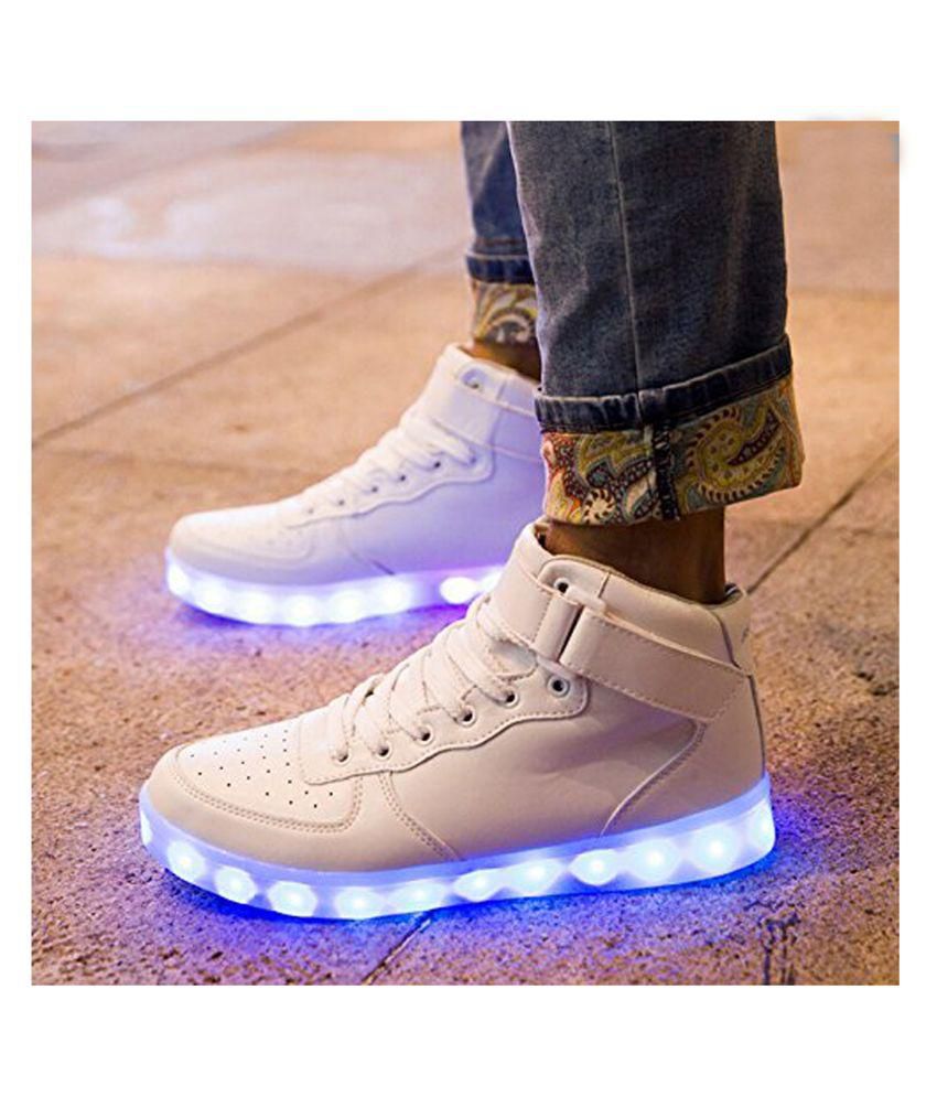 white shoes with led lights