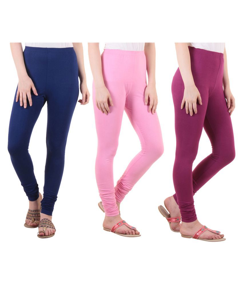     			Diaz Cotton Lycra Pack of 3 Leggings