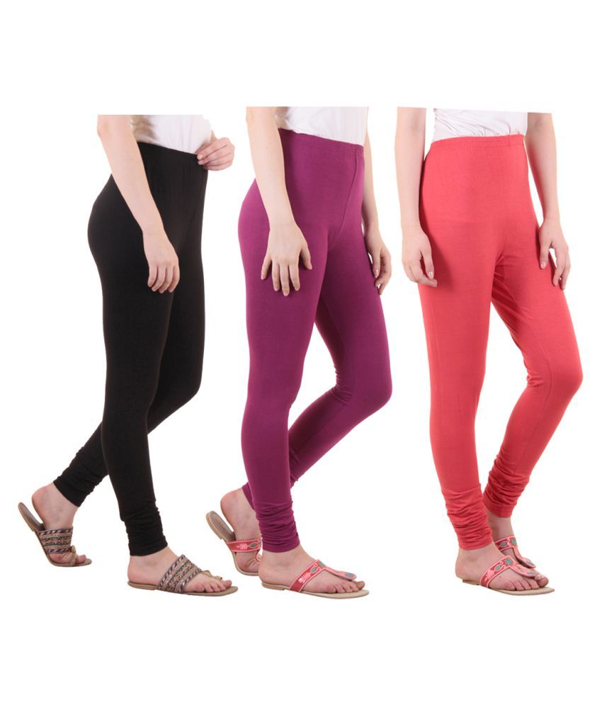     			Diaz Cotton Lycra Pack of 3 Leggings