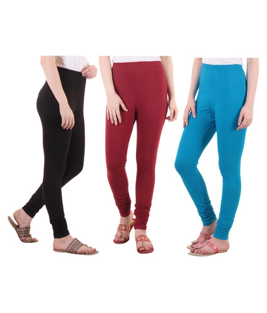     			Diaz Cotton Lycra Pack of 3 Leggings