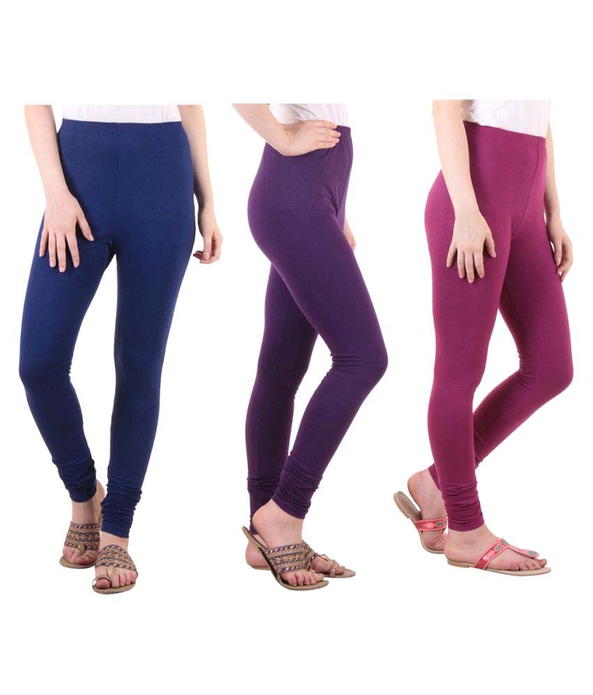     			Diaz Cotton Lycra Pack of 3 Leggings