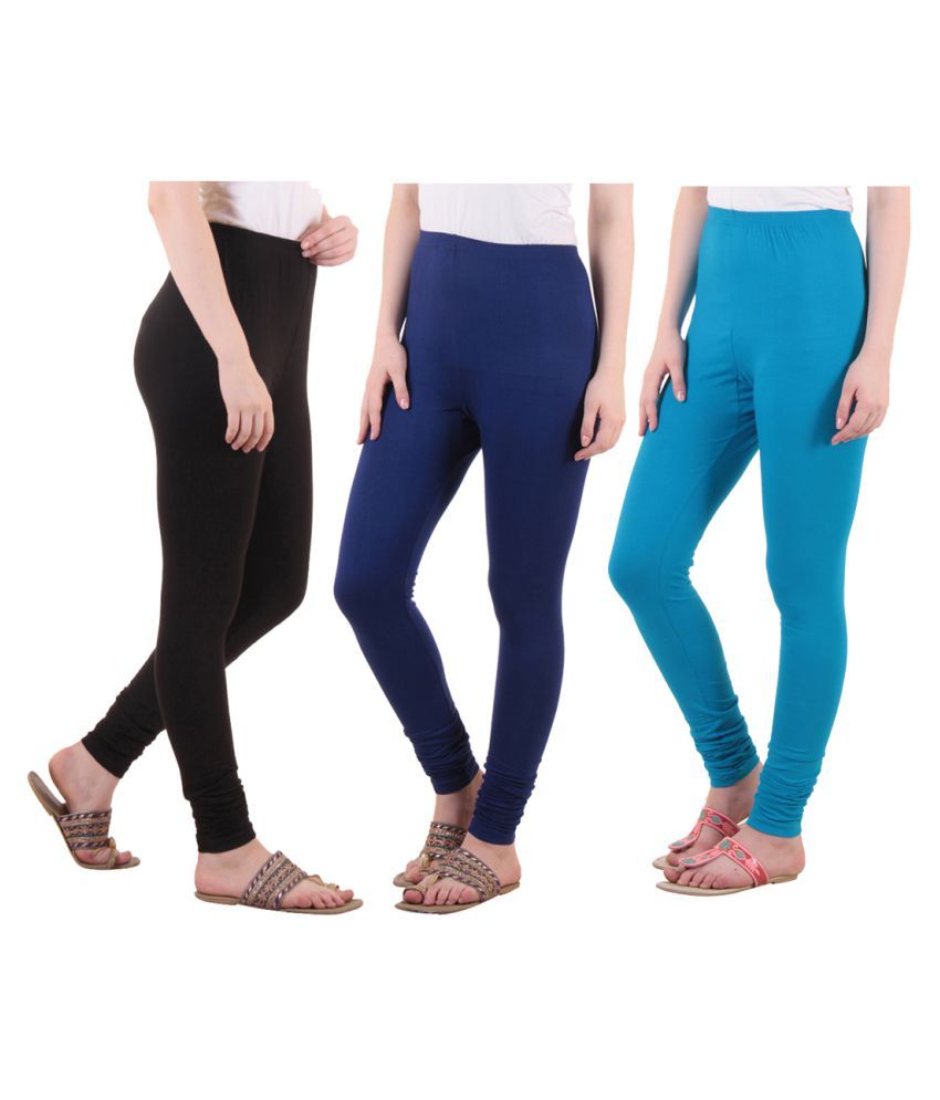     			Diaz Cotton Lycra Pack of 3 Leggings