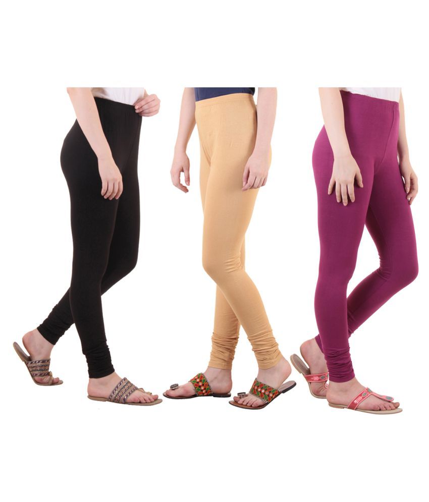     			Diaz Cotton Lycra Pack of 3 Leggings