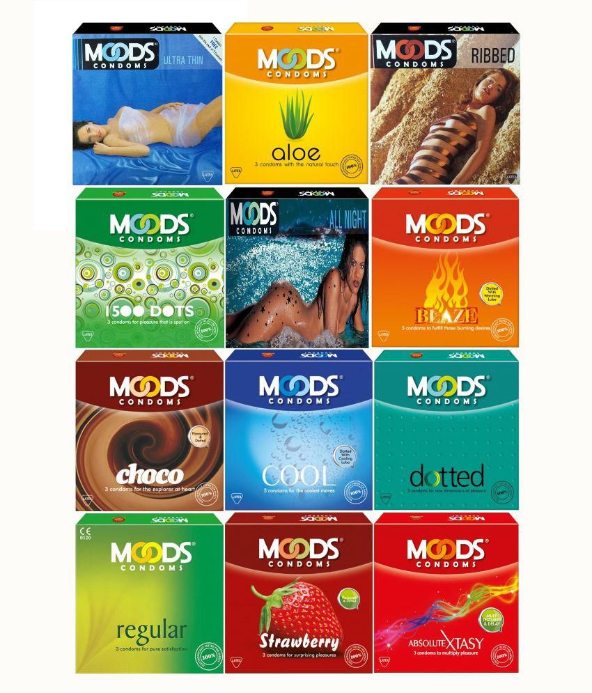 Moods 36pc Multivariety Condom Dotted Multi Flavoured T Packs Buy