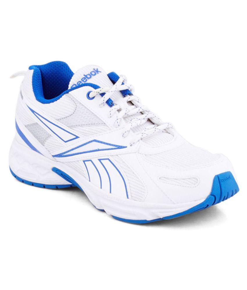 reebok white and blue shoes