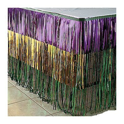 mardi gras table skirt