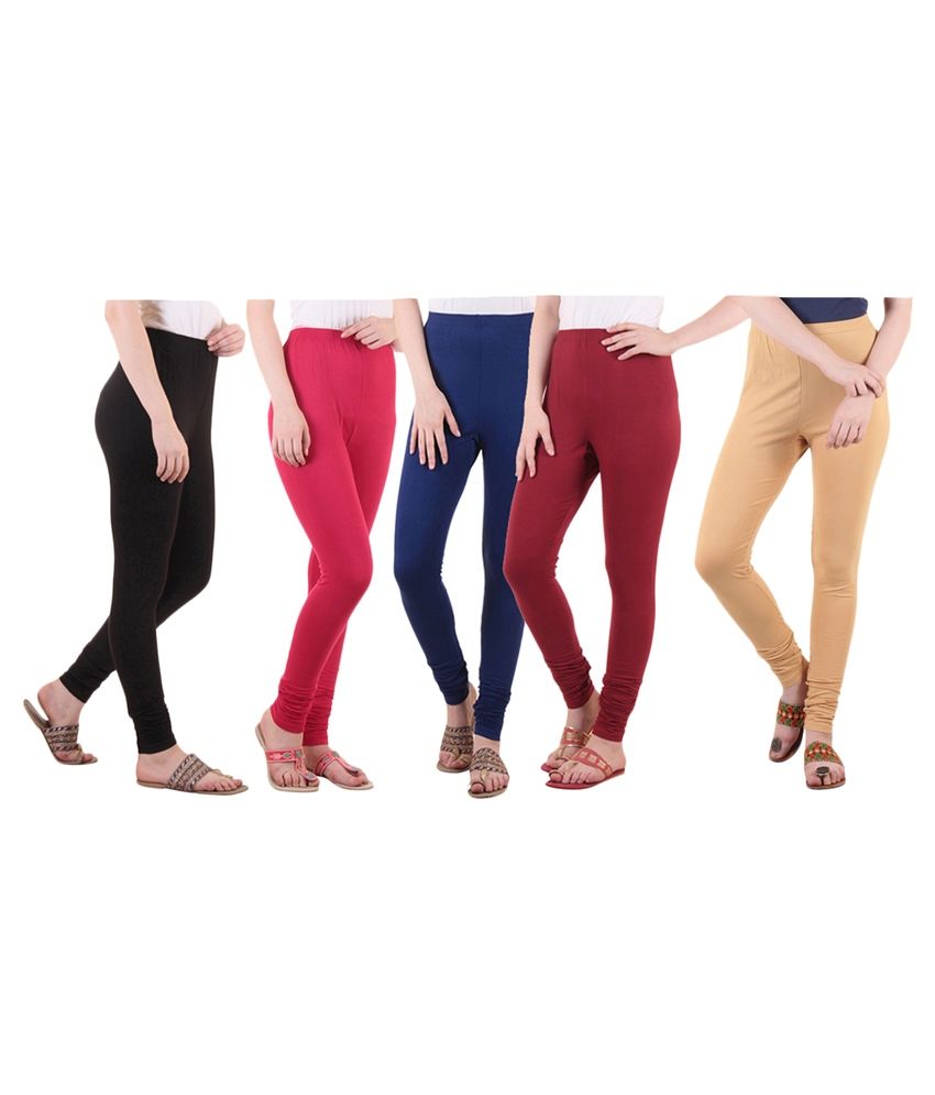     			Diaz Cotton Lycra Pack of 5 Leggings