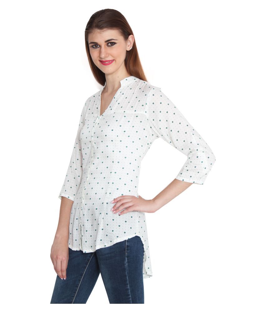 white rayon shirt