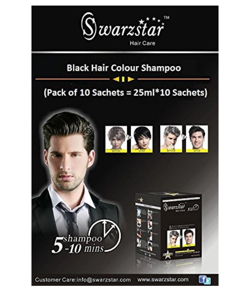 SWARZSTAR Instant Black Hair Colour Shampoo Buy One Get One Free