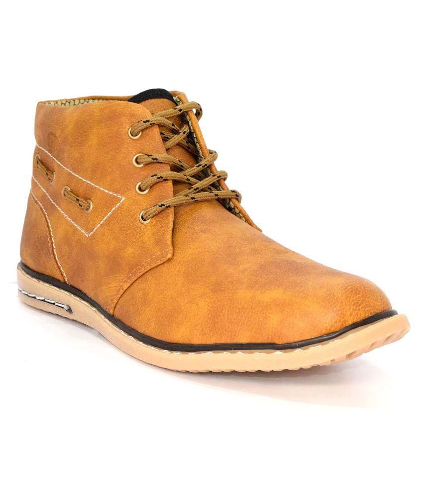 Aleg Tan Casual Boot - Buy Aleg Tan Casual Boot Online at Best Prices ...