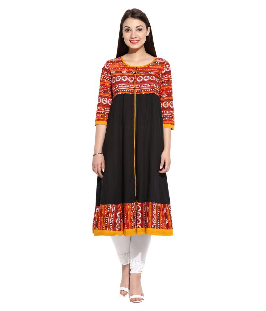 Shital Fashion World White Rayon Anarkali Kurti  Buy Shital Fashion World  White Rayon Anarkali Kurti Online at Best Prices in India on Snapdeal