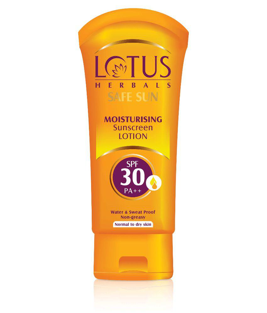 Lotus Herbals SPF- 30 Moisturizing Sunscreen Lotion 100 Gms: Buy Lotus Herbals SPF- 30 