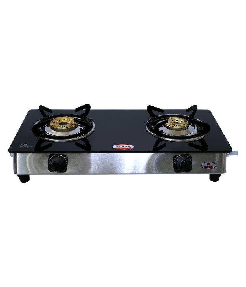 surya aksh 3 burner glass top