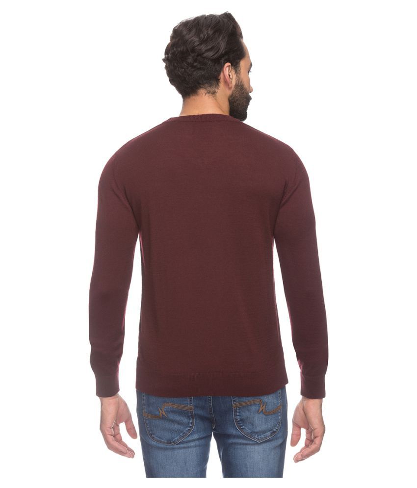 Raymond Maroon V Neck Sweater - Buy Raymond Maroon V Neck Sweater ...