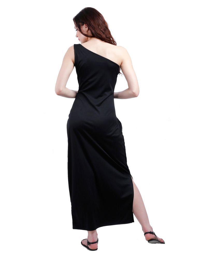 Atheno Black Polyester Dresses - Buy Atheno Black Polyester Dresses ...