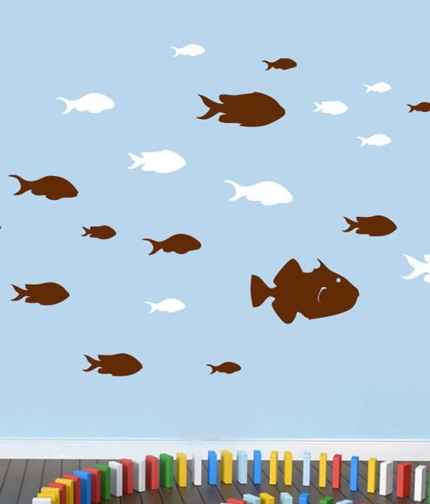     			Decor Villa Fish Group PVC Wall Stickers